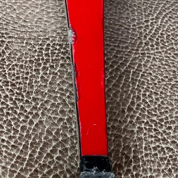 Christian Louboutin Highness 160 Nude Tan Platform Red Peep Toe Euro 38 1/2 - Picture 14 of 16